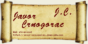 Javor Crnogorac vizit kartica